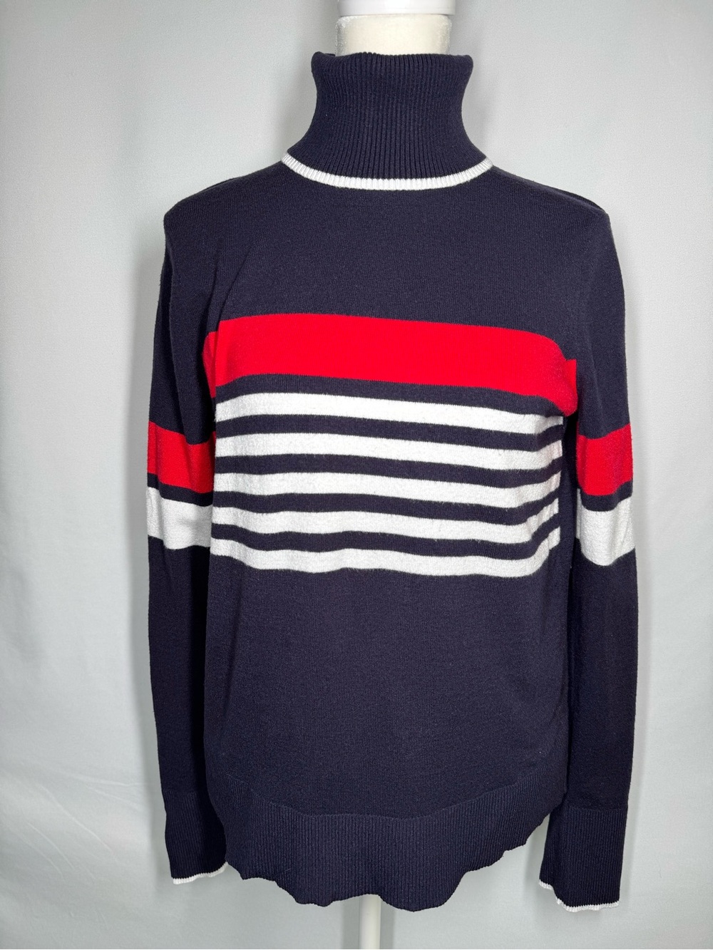 ❤️3/$30 Free Assembly Women's Cozy Yarn Striped Turtleneck Sweater - Size S(4-6)